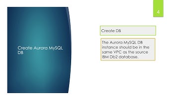 AWS Migration | IBM DB2 to Amazon Aurora MySQL