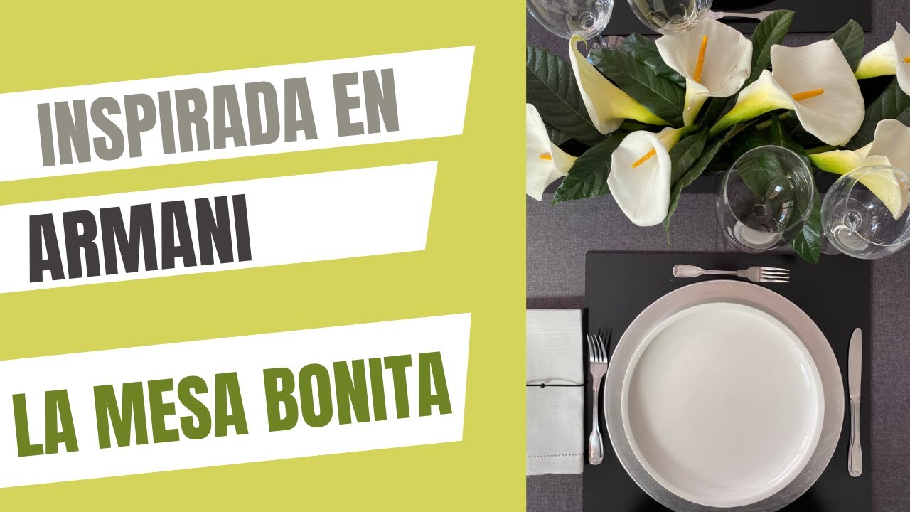 l toque ARMANI en tu mesa