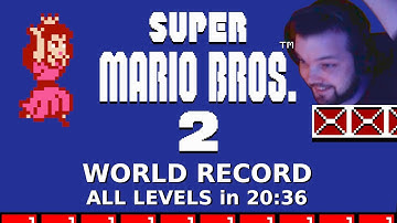 ALL LEVELS Speedrun in 20:36 • Super Mario Bros. 2 [FORMER WORLD RECORD]