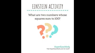 What are the 2 numbers? #tiffany #supereasymath #einsteinactivity #math #perfectsquare