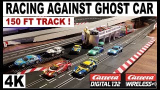 Carrera Digital 132 Racing Against Ghost Car - 150FT Custom Track - 4K UHD