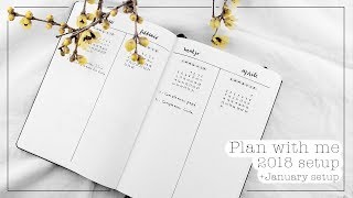 Plan with me • Bullet Journal setup 2018 • January setup • frai.OH