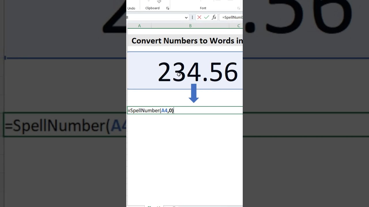 Convert Numbers Into Words In Microsoft Excel With Or Without Currency Shorts