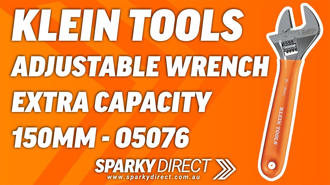 Klein Tools O5076 | Adjustable Wrench Extra Capacity | 150mm - YouTube
