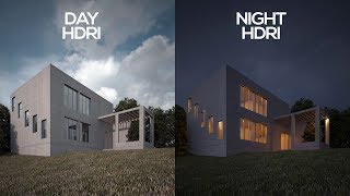 Vray Exterior HDRI tutorial in 3ds Max | DAY & NIGHT