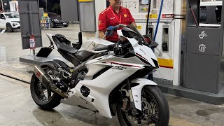 ACELEREI A YAMAHA R6 COM PAINEL NOVO STARLANE DA VINCI-2