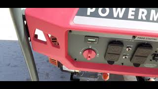 1st time starting and testing Powermate PM7500 6000 Portable Generator with 50 ST