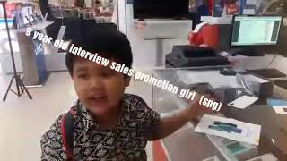9 year old interview sales promotion girl (SPG)
