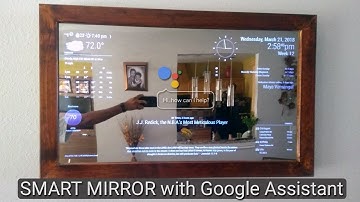 Smart Mirror with AI using Raspberry Pi plays youtube, news, controls nest, smart light etc.