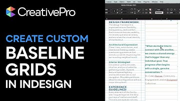 InDesign: How to Create Custom Baseline Grids (Video Tutorial)