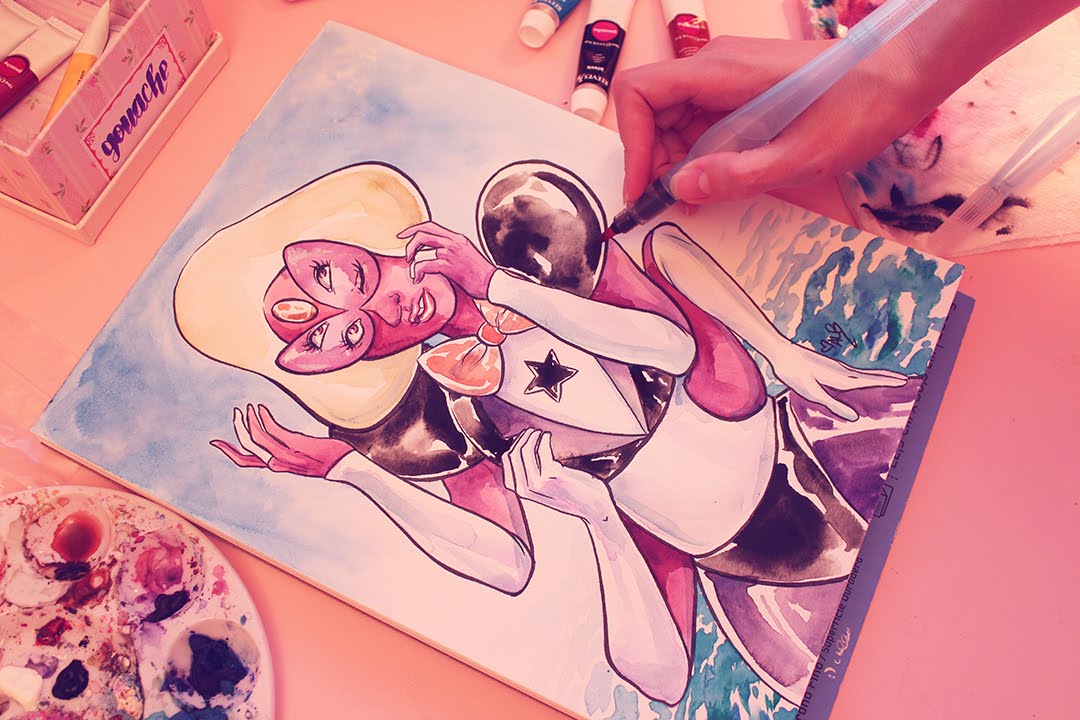 Painting Sardonyx with Watercolours (ASMR soft spoken/whispering/painting sounds)