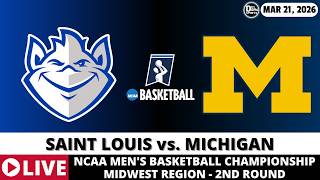SAINT LOUIS VS MICHIGAN 🏀 NCAAM Basketball Game Score Radio Play-by-Play