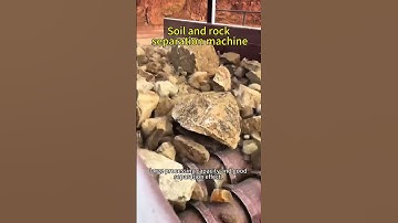 Mud and stone separator, hard rock and soft mud are separated in seconds! High-efficiency
