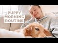 MORNING ROUTINE WITH OUR GOLDEN RETRIEVER PUPPY