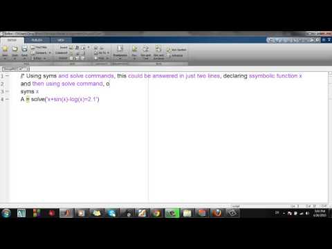 How to Answer Matlab Assignment: #11 Group 4