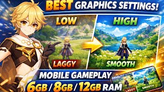 BEST Genshin Impact Graphics Settings for Android | Smooth Gameplay (6GB / 8GB / 12GB RAM)