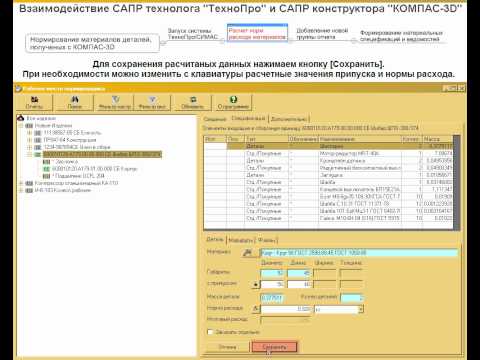 Расчет норм расхода материалов по 3D-модели КОМПАС-3D
