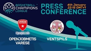 Openjobmetis Varese v Ventspils - Press Conference