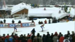 Darya Domracheva's Aufholjagd auf Marie Dorin Habert Antholz 2012