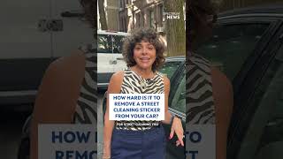 How hard is it to remove a street cleaning sticker from your car?