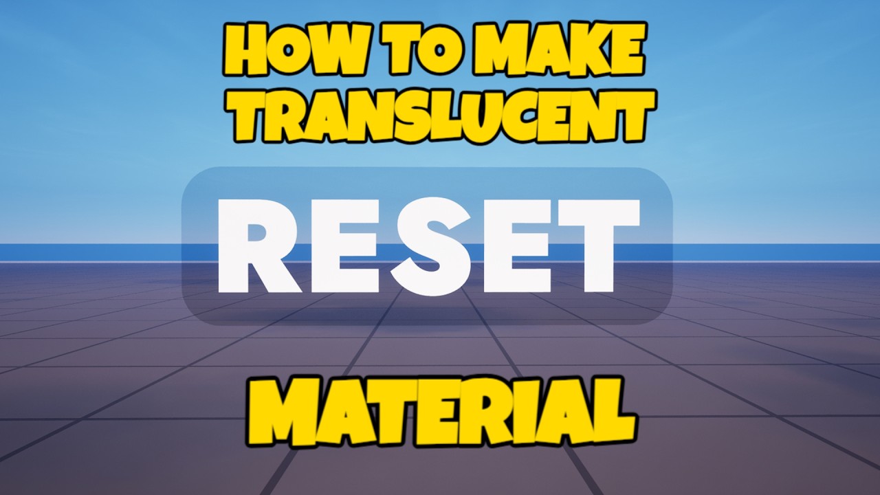 Fortnite UEFN Tutorial – How to Make Translucent Materials (UPDATED ...