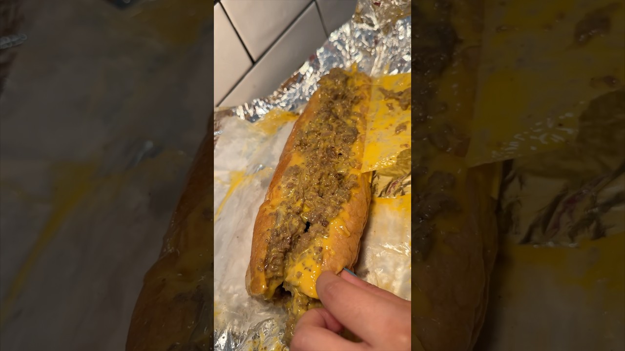 Opening up the legendary CHEESESTEAK from Fedoroff’s in Brooklyn NYC!! 🧀🥖🔥 #DEVOURPOWER #asmr