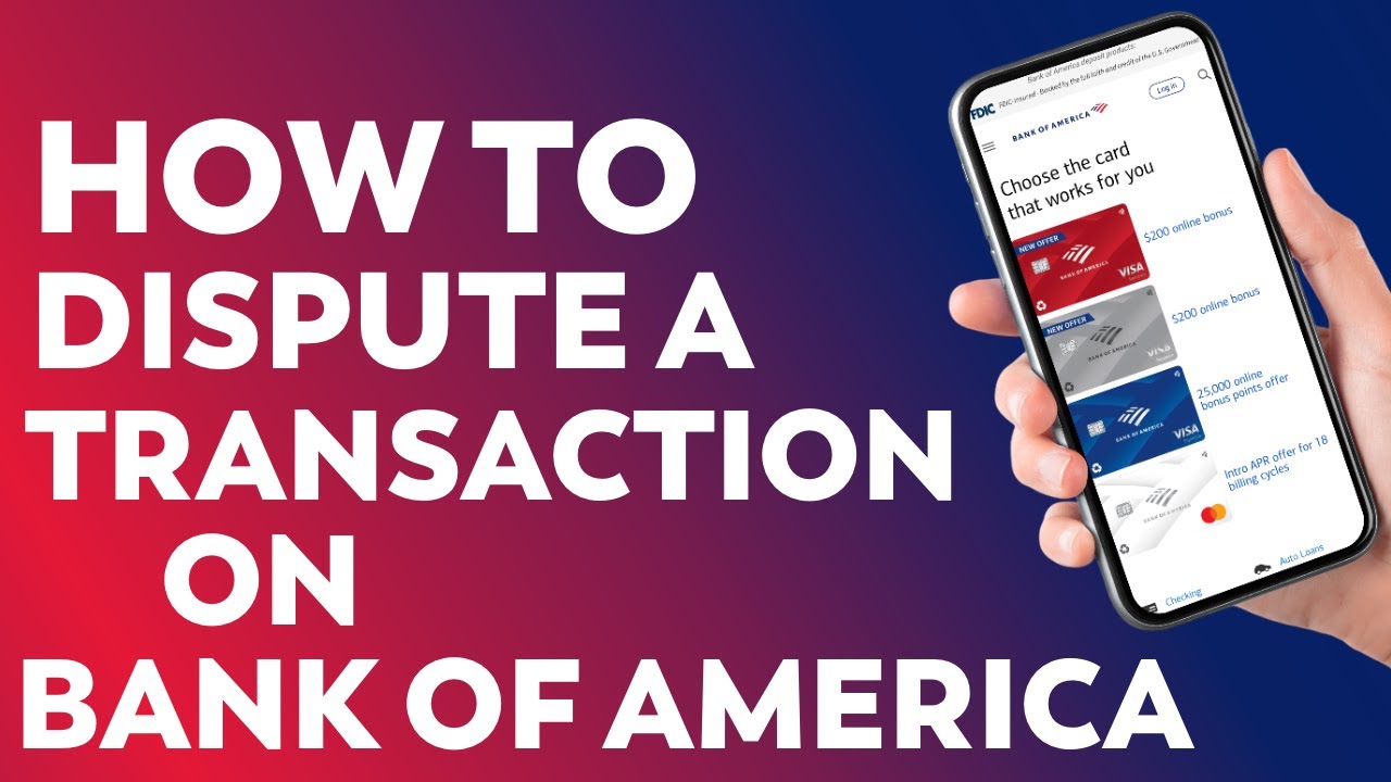 How to Dispute a Transaction on Bank of America - YouTube