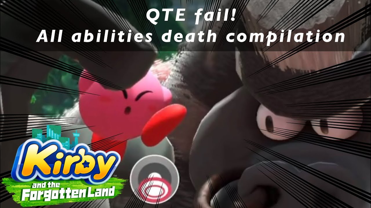 QTE death animations in Kirby and the forgotten land (demo)