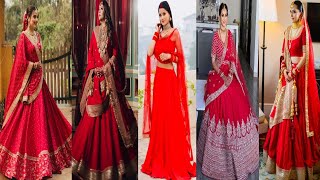 red lehenga design #festival special lehenga design #new brides lehenga design video