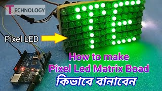 how to make pixel led display | pixel led scrolling text boad