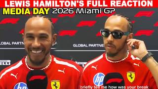 Lewis Hamilton's full reaction | 2026 Miami GP | F1 Interview - Media day