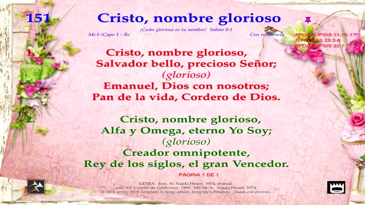 Himno 151 Cristo, nombre glorioso Video, pista y letra - YouTube