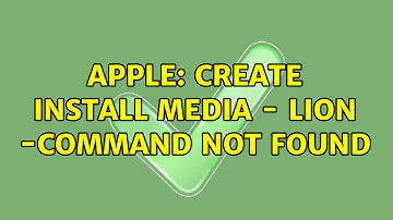 Apple: Create install media - lion -command not found