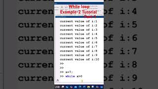 while loop Example-2 Tutorial (part-1) #matlab #matlabsproject #mathematics #coding #whileloop #code
