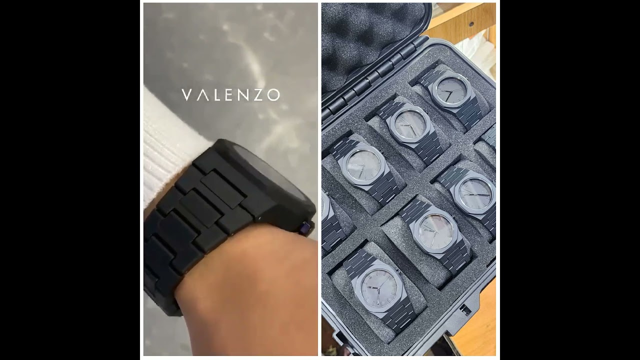Valenzo Wrist Watch(Black Lightning Design)
