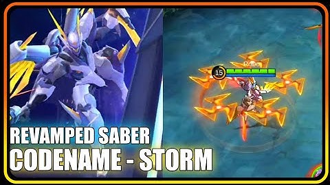 Revamped Saber Codename - Storm Legend Skin | Rework Skill Effects + Recall | Gameplay Review MLBB