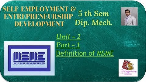 SEED Unit-2 Part-1 Definition of MSME By P. N. Chhaniyara