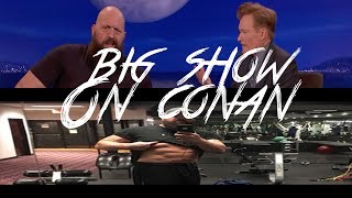 Big Show on Conan talking about his six pack and The Rock