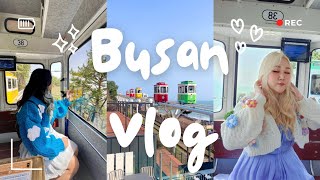 Busan Vlog | Riding the Haeundae Sky Capsule and Beach Train | Prettiest Afternoon Tea by the Beach