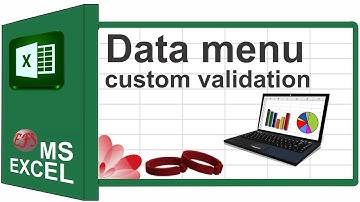 MS excel 2013 class 56 data menu custom validation option   Urdu/Hindi