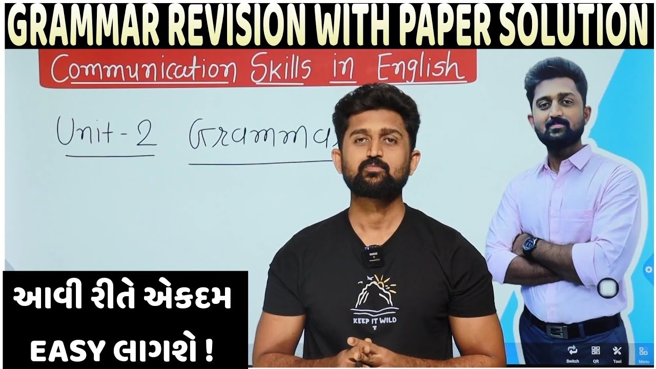 UNIT 2 GRAMMAR REVISION WITH PAPER SOLUTION | COMMUNICATION SKILLS IN ENGLISH | GTU DIPLOMA SEM 1