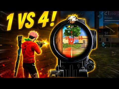 1 VS 4 Clutch + 11 Kills But... 💔 | Free Fire CS Ranked 