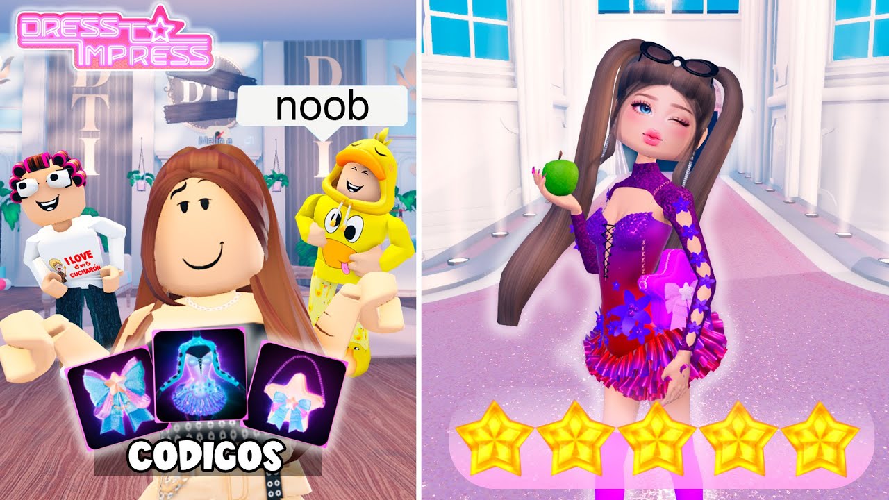 Me Hice Pasar por NOOB, Luego Usé CÓDIGOS SECRETOS de Dress to Impress en Roblox!