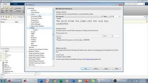 Changing Font size in MATLAB
