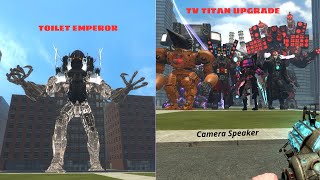 TOILET EMLEROR VS TV TITAN UPGRADE/ CAMERA SPEAKER/ DRILE TITAN/ WHO WILL WIN/ In Garry's Mod!