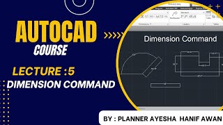 How to use Dimension Command in AutoCAD (Lecture : 5) #autocad  #command#dimension