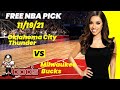 NBA Pick - Thunder vs Bucks Prediction, 11/19/2021, Best Bet Today, Tips & Odds | Docs Sports
