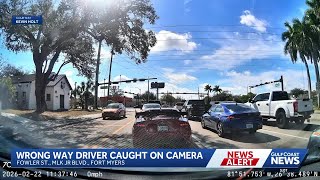 Dashcam video shows wrong-way driver at Fort Myers intersection