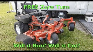 FREE Huge Zero Turn / Will Run? Will it Cut?