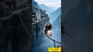 大爷溜猪砍柴两不误(ai绘画,无真人肖像输入,无不良引导)#shorts #YouTubeShorts #viral #fyp#relaxing #healing #nature #peaceful